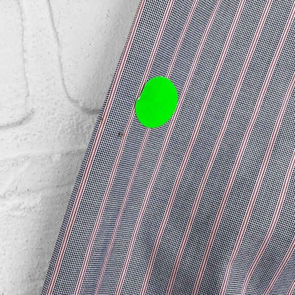 Brooks Brothers‎ Shirt Mens 16.5 32 Black Red Regent Pinstripe OCBD Preppy - Picture 10 of 11